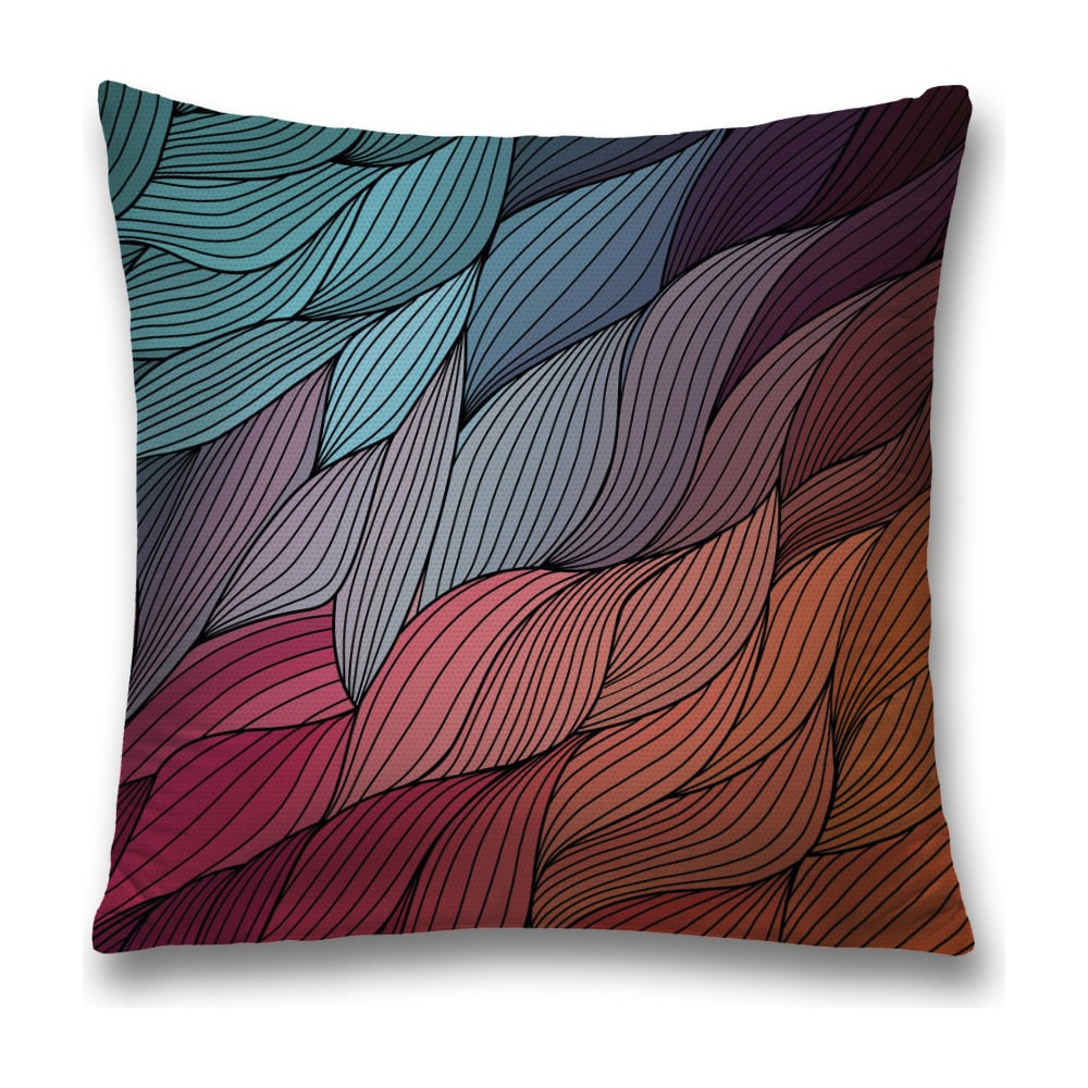 Изображение товара Декоративная наволочка JoyArty sl_34001 45х45 см оранжевая красная голубая