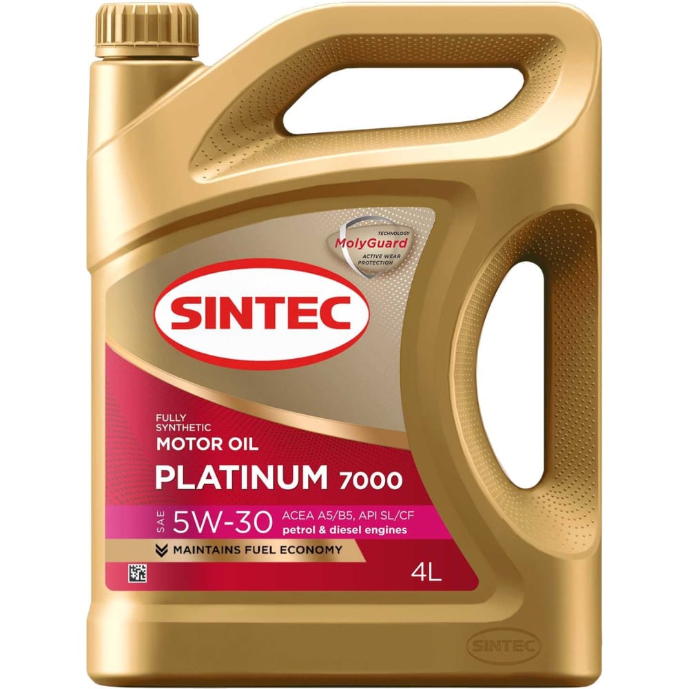 Моторное синтетическое масло Sintec 5W30 801989 PLATINUM SAE 5W-30 API SL, ACEA A5/B5 - фото 1