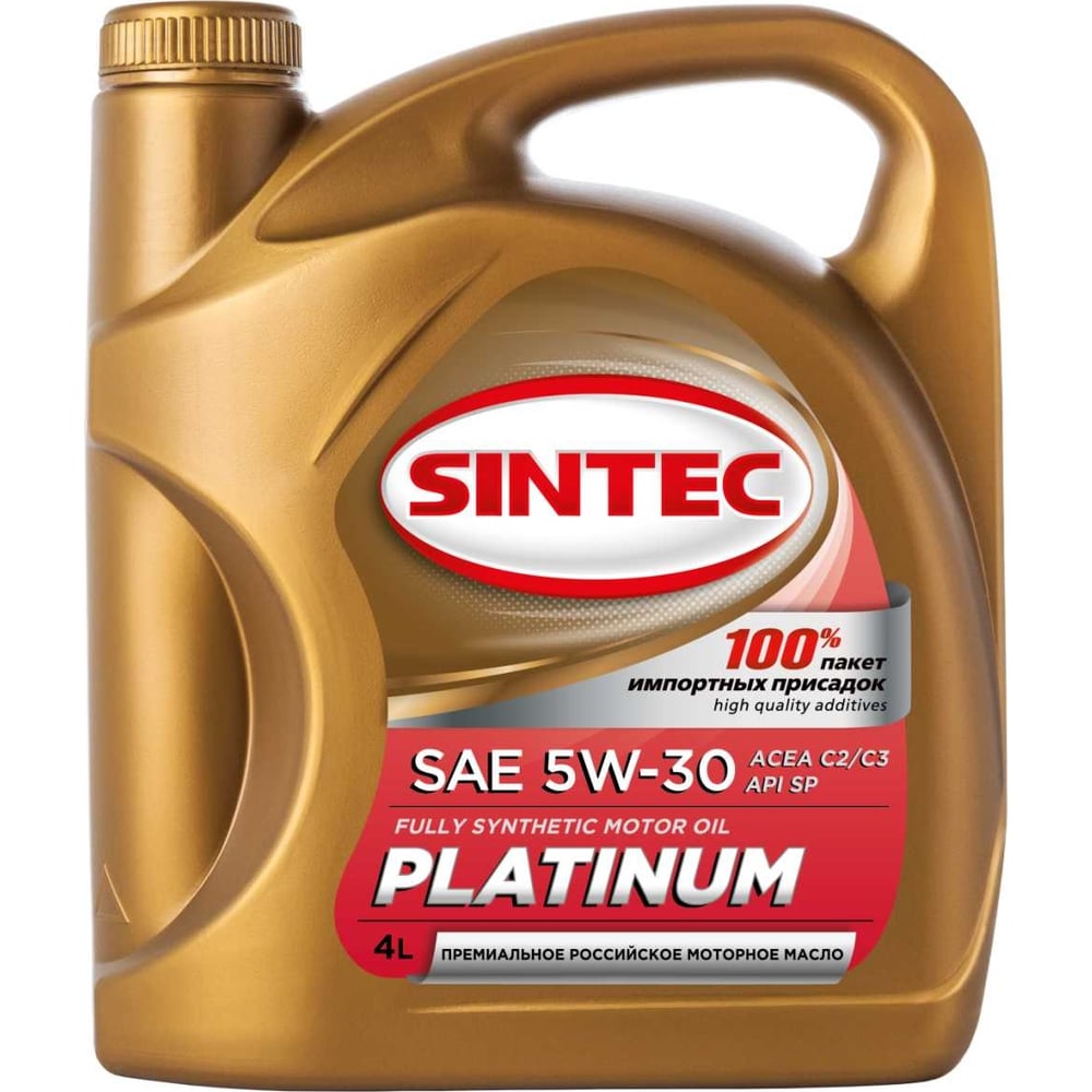 Моторное синтетическое масло Sintec 5W30 801993 PLATINUM SAE 5W-30 API SP, ACEA C2/C3 - фото 1