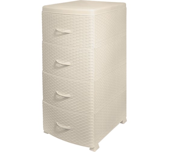 Изображение товара Четырехсекционный комод Violet Ротанг слоновая кость 35726