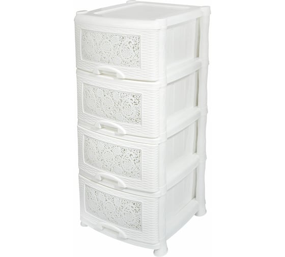 Изображение товара Четырехсекционный комод Violet Ажур белый 35426