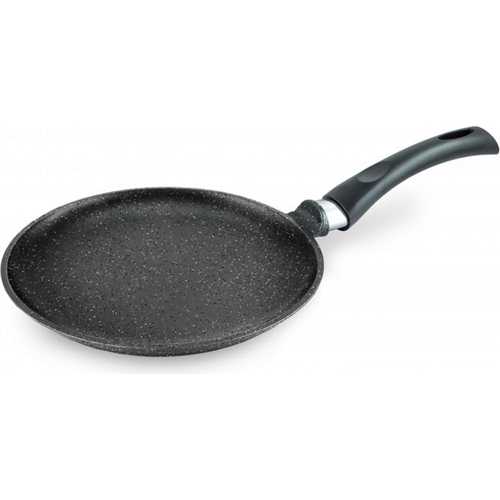 Литая блинная сковорода Нева металл посуда сковорода литая блинная 22см темный мрамор