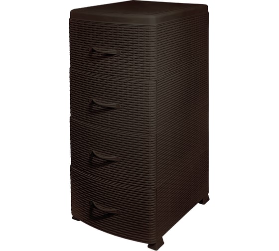 Изображение товара Четырехсекционный комод Violet Ротанг коричневый 35701