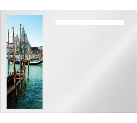 Изображение товара Зеркало MAUNFELD Lustro прямоугольное, с рисунком и с подсветкой, 80x60 Vision Venezia