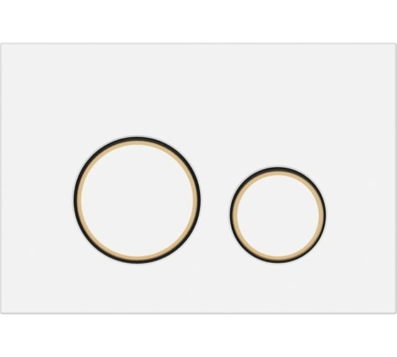 Изображение товара Кнопка Cersanit TWINS для LINK PRO/VECTOR/LINK/HI-TEC пластик, белый матовый, с рамкой 63535