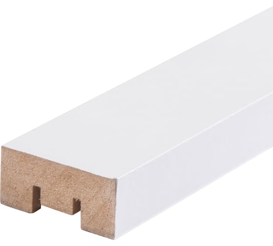 Изображение товара Интерьерная рейка Стильный Дом 2700x16x35 мм, белый, упаковка 11 шт. v530620