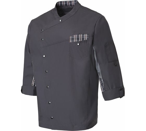 Изображение товара Поварской мужской китель СОЮЗСПЕЦОДЕЖДА РИСТРЕТТО ШЕФ Лайт, графит, р. 56-58 2000000179452