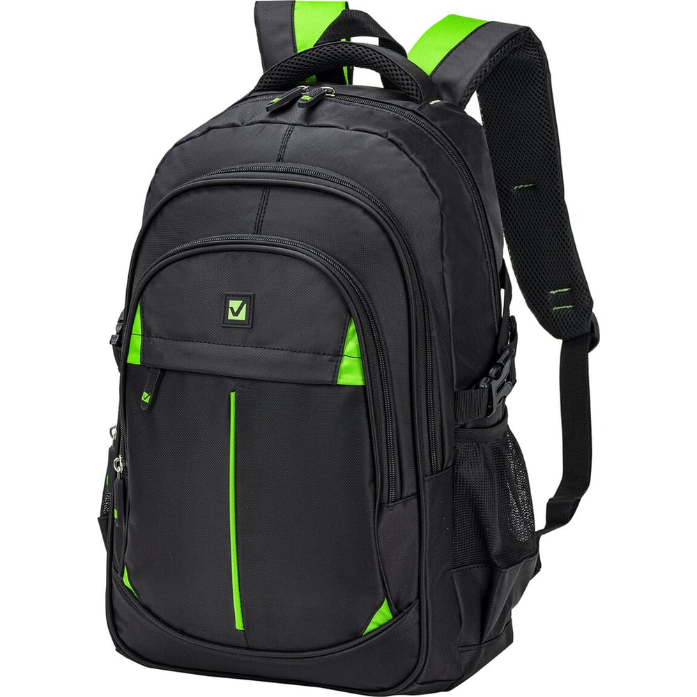 Изображение товара Универсальный рюкзак BRAUBERG TITANIUM черный с салатовыми вставками