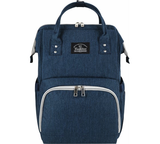 Изображение товара Рюкзак для мамы BRAUBERG MOMMY с ковриком, крепления на коляску, термокарманы, синий, 40x26x17см, 270820