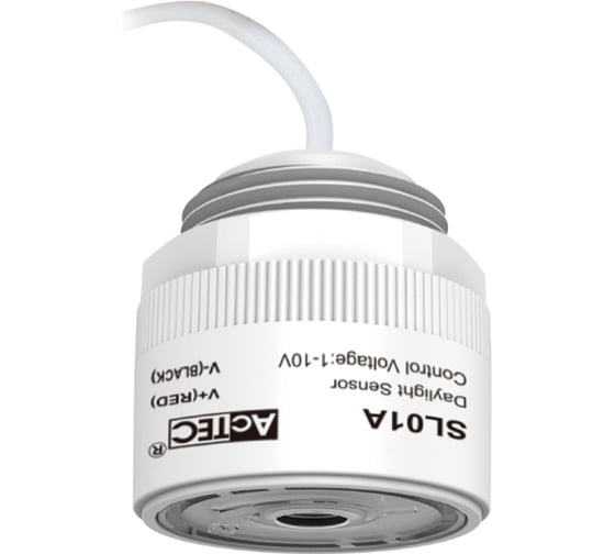 Изображение товара Датчик освещенности AcTEC 1-10В, 50mA, IP20, 90град, h24xd23мм SL01A