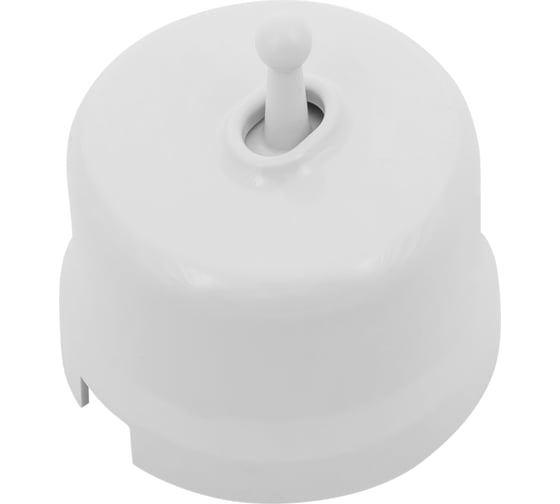 Изображение товара Выключатель Bironi 1-кл., пластик, цвет Белый (тумблерный) B1-230-21