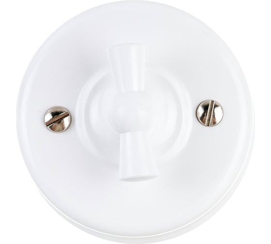 Изображение товара Выключатель Bironi 1-кл., пластик, цвет Белый B1-200-21