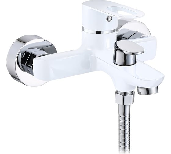 Изображение товара Смеситель для ванной/душевой кабины MYNAH с коротким изливом, белый/хром M30106J