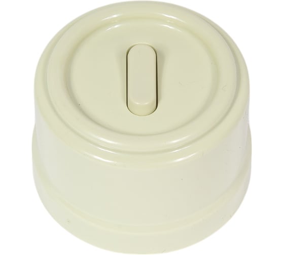 Изображение товара Выключатель Bironi 1-кл., пластик, цвет Слоновая кость (клавишный) B1-220-211