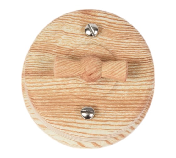 Изображение товара Выключатель Bironi 1кл. проходной, пластик, цвет Карельская Сосна B1-201-13