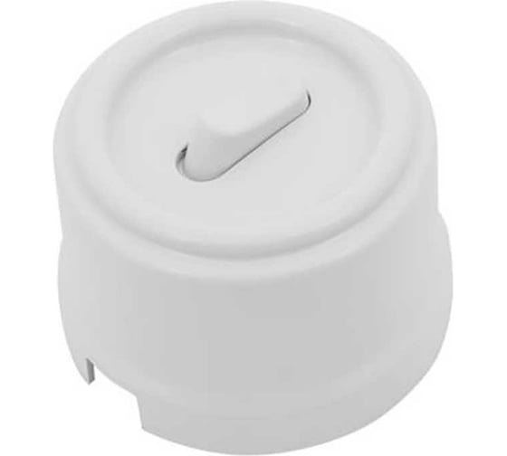 Изображение товара Выключатель Bironi 1-кл. проходной, пластик, цвет Белый (клавишный) B1-221-21