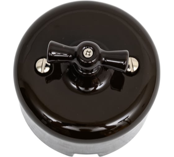 Изображение товара Выключатель Bironi 2кл. R, керамика, цвет коричневый R1-212-02