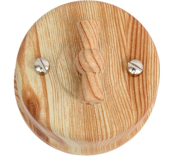 Изображение товара Выключатель 2кл., пластик, цвет Карельская Сосна Bironi B1-202-13