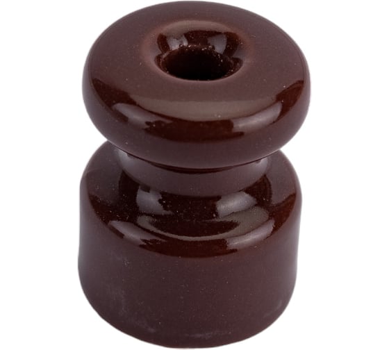 Изображение товара Изолятор для наружного монтажа Bironi R, керамика коричневый (50 шт/уп) R1-551-02-50