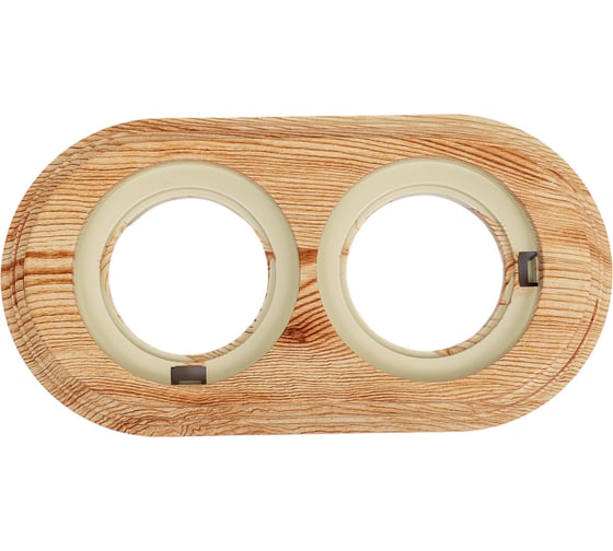 Изображение товара Рамка Bironi 2-х постовая, пластик, цвет Карельская Сосна BF1-620-13/PL