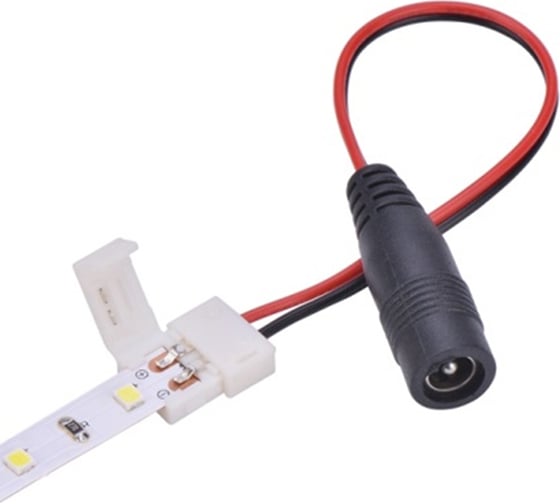 Изображение товара Коннектор для светодиодных лент Lamper 2 Pin 10 мм с разъемом DC, 120 диодов на метр 10 шт 144-106