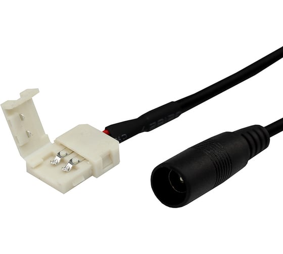 Изображение товара Коннектор для светодиодных лент Lamper 2 Pin 8 мм с влагозащитой, с разъемом DC, 10 шт 144-102