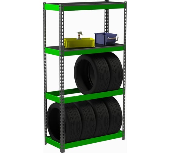 Изображение товара Стеллаж ООО Металекс Metalex серия TIRES 1800x1400x400 (две полки) SMTII181440