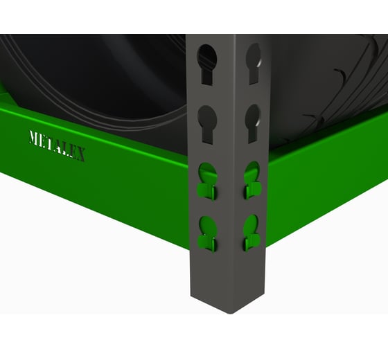 Изображение товара Стеллаж ООО Металекс Metalex серия TIRES 2200x1400x400 (две полки) SMTII221440