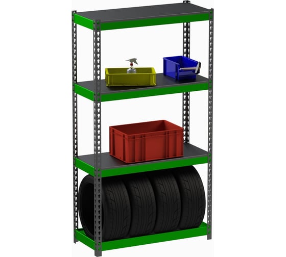 Изображение товара Стеллаж ООО Металекс Metalex серия TIRES 2200x1800x400 (три полки) SMTIII221840