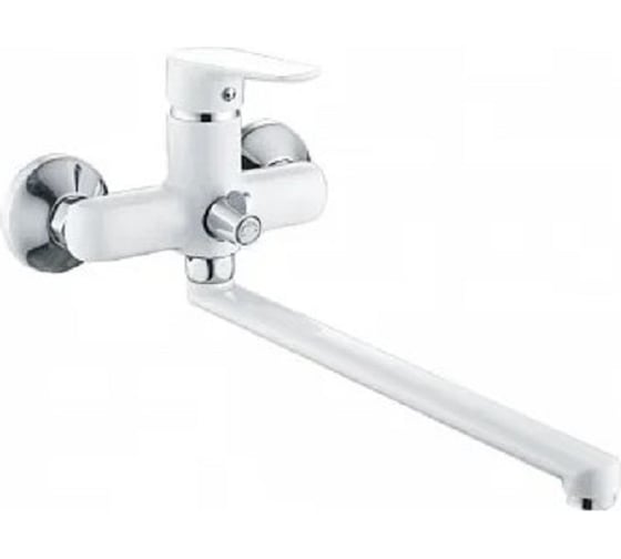 Изображение товара Смеситель для ванны Rainsberg с поворотным изливом 30 см, белый, однорычажный R2023KF