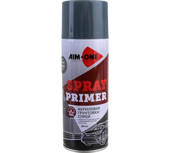 Изображение товара Грунт серый матовый аэрозоль 450мл Aim-one 445925