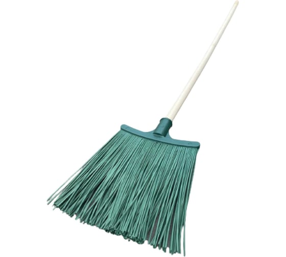 Изображение товара Метла ООО Агростройлидер синтетическая, плоская, 290x230 мм, с черенком, большая САД-14.03.1