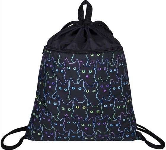 Изображение товара Мешок для обуви с ручкой BRAUBERG, карман на молнии, сетка, 51x41 см, Cats, 271059