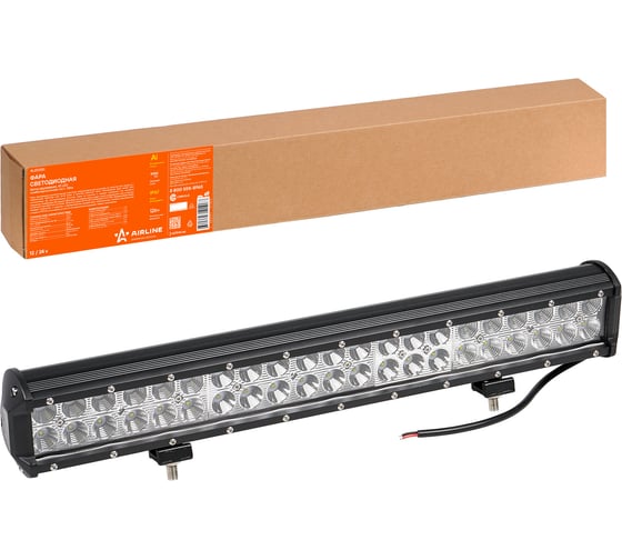 Изображение товара Светодиодная фара (балка) двухрядная Airline 42 LED комбинированный свет, 126W, 505x78x65, 12/24V ALED051