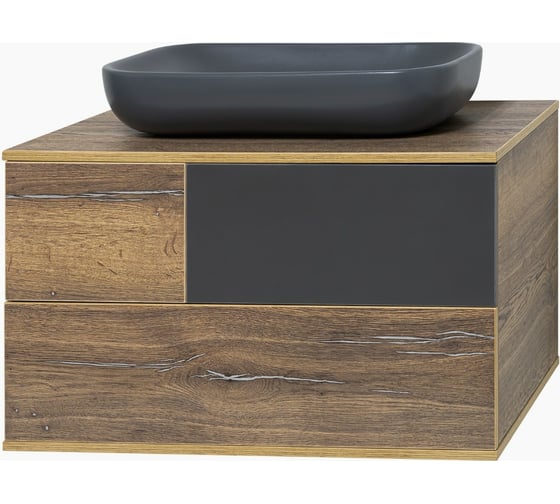 Изображение товара Подвесная тумба Misty Коломбо - 80 2 ящика, ДСП (Дуб Галифакс) П-Кол-01080-074П