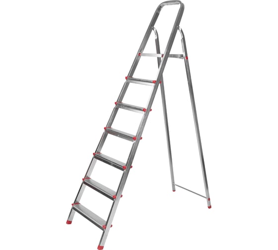 Изображение товара Стальная стремянка REXANT 7 ступенек, усиленный профиль 12-5057