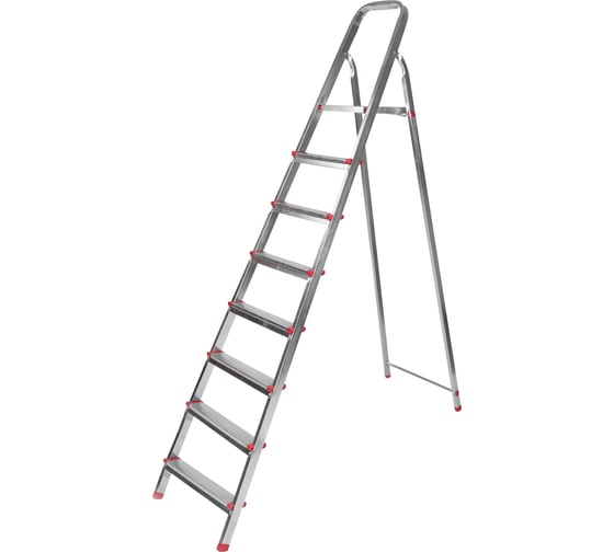 Изображение товара Стальная стремянка REXANT 8 ступенек, усиленный профиль 12-5058
