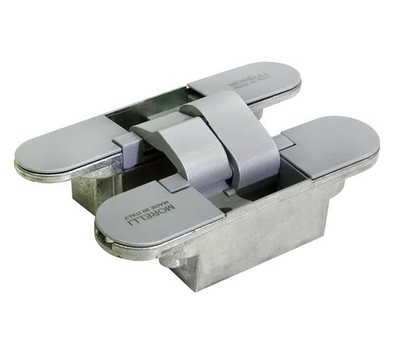 Изображение товара Скрытая петля для компланарных дверей MORELLI HH-18 SC, цвет - матовый хром 9011534