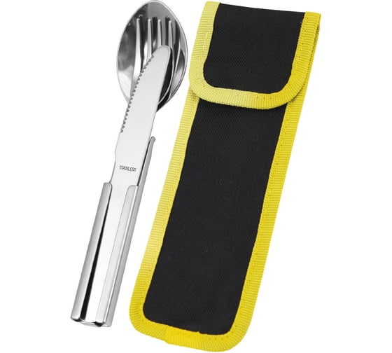 Изображение товара Набор Forester MOBILE ложка, вилка, нож, открывалка (16-18 см), в чехле, из нержавеющей стали MC-7