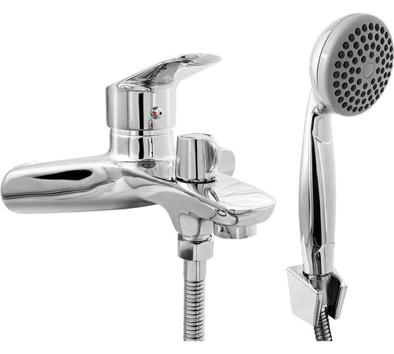 Изображение товара Смеситель для ванны Славен с коротким литым изливом, переключатель кнопочный Г30 СЛ-ОД-Г30