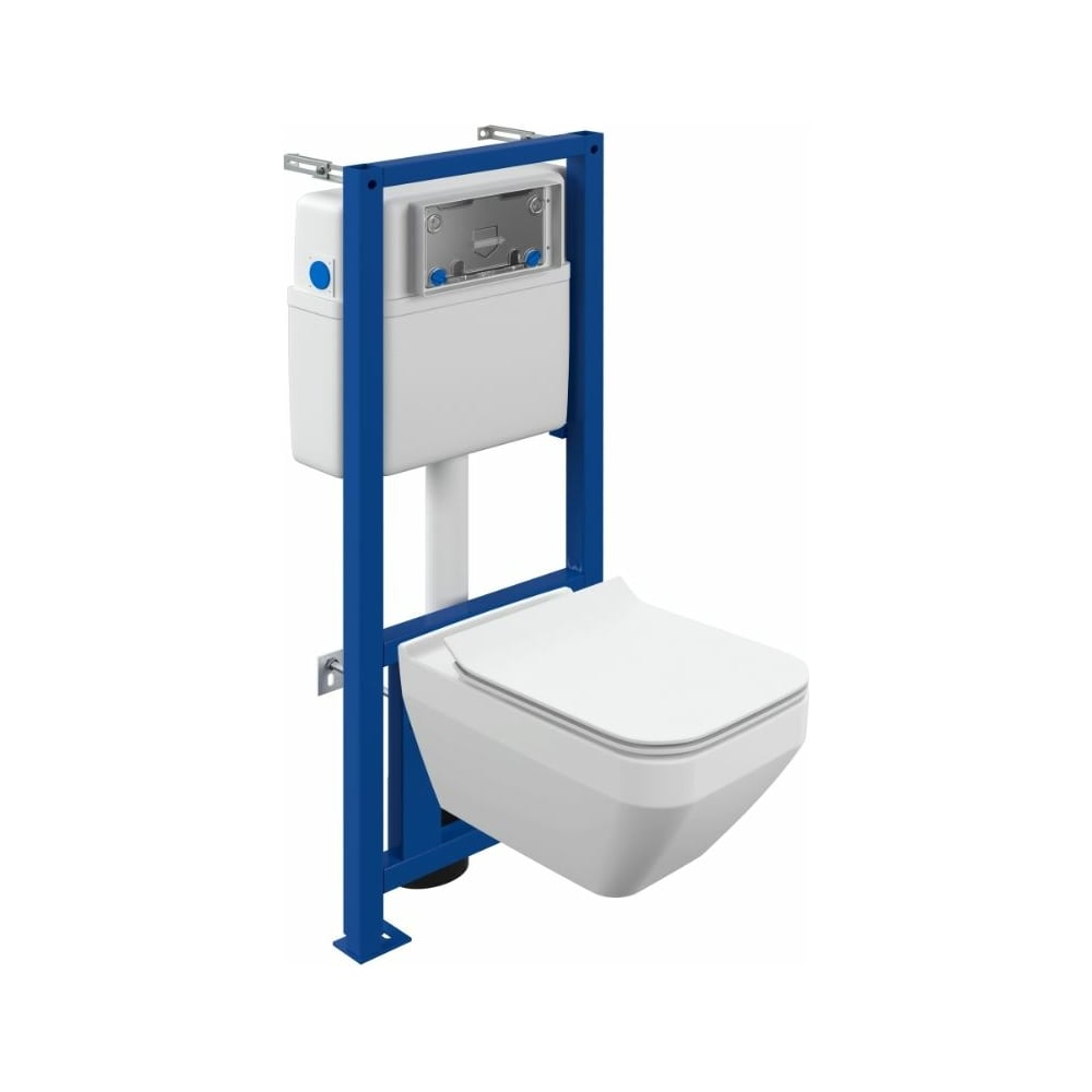 Изображение товара Комплект унитаз с биде Cersanit CREA SQUARE CO DPL EO slim с белым сиденьем