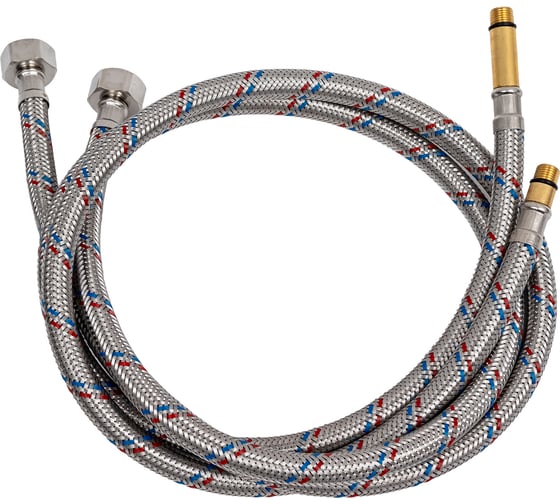 Изображение товара Комплект гибкой подводки для воды AV Engineering иголка м10 - гайка 1/2" 100 см AVE217100