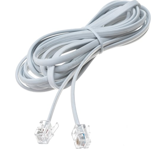 Изображение товара Телефонный удлинитель REXANT RJ-11 (6P-4C), 3 м, белый 18-3031