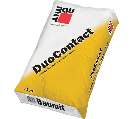 Изображение товара Клеевой и базовый штукатурный состав Baumit DuoContact 25 кг 4612741800489 Baumit DuoContact, 25 кг (1007)