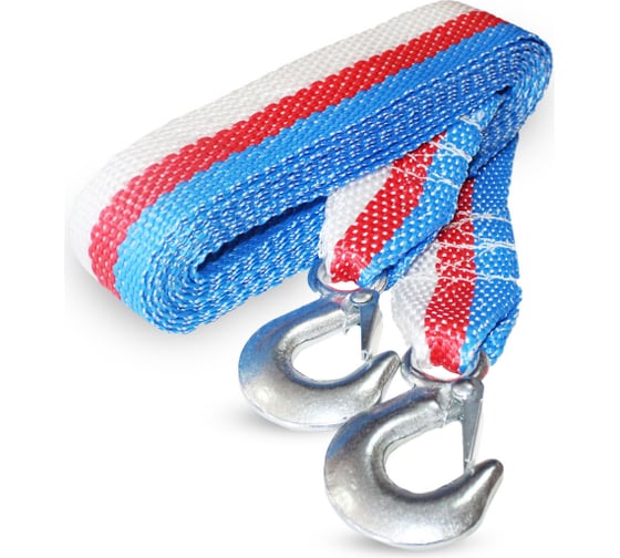 Изображение товара Буксировочный трос ООО ТПК Сигма крюки, 3.5 тонны, 5 метров, в чехле Т16