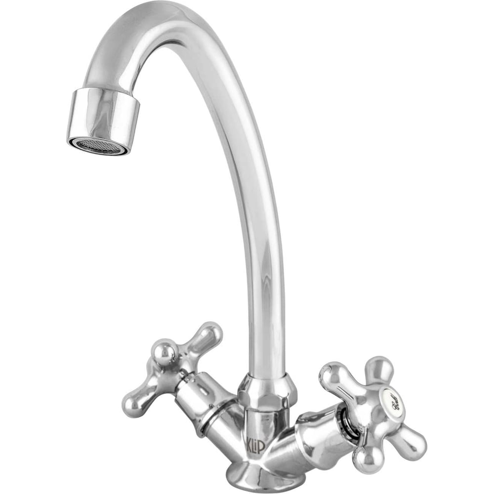 Изображение товара Двуручный смеситель для кухни Klip 705 крестообразный маховик, без подводки тов-205556