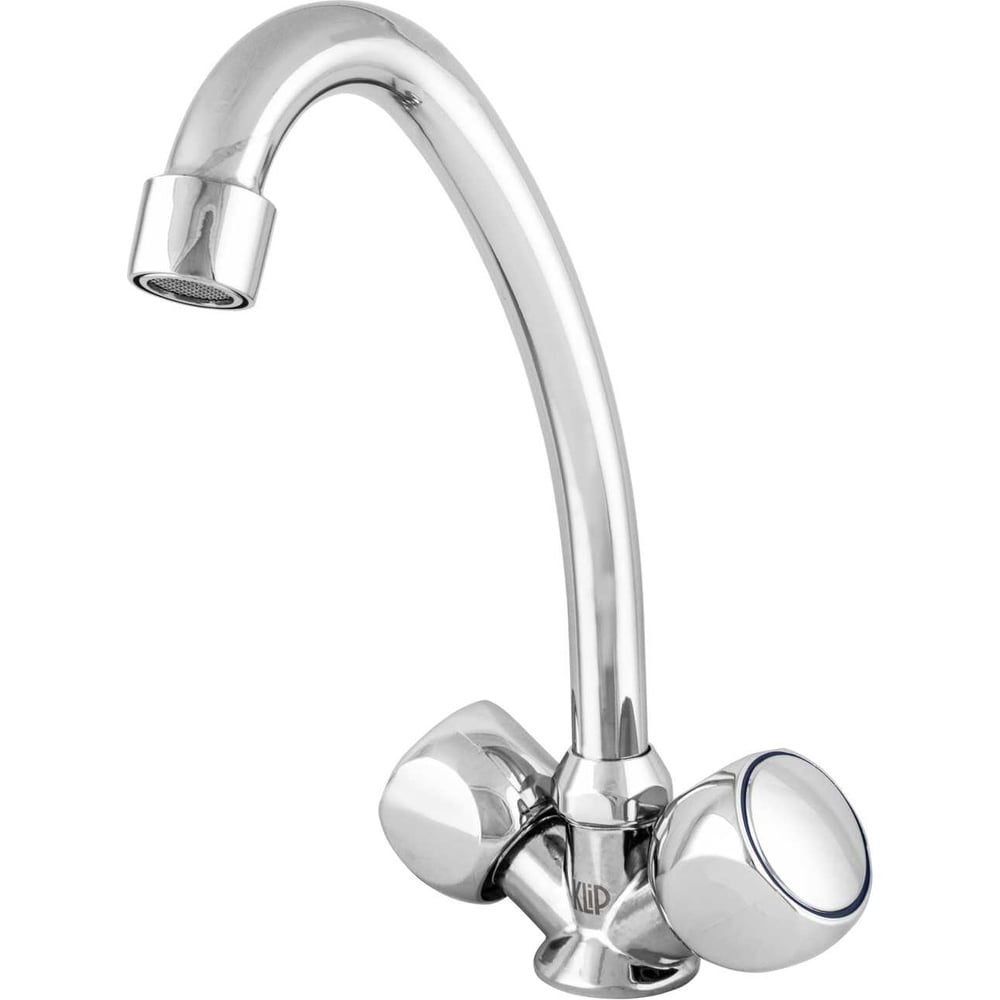 Изображение товара Двуручный кухонный смеситель Klip 715 с классическим округлым маховиком