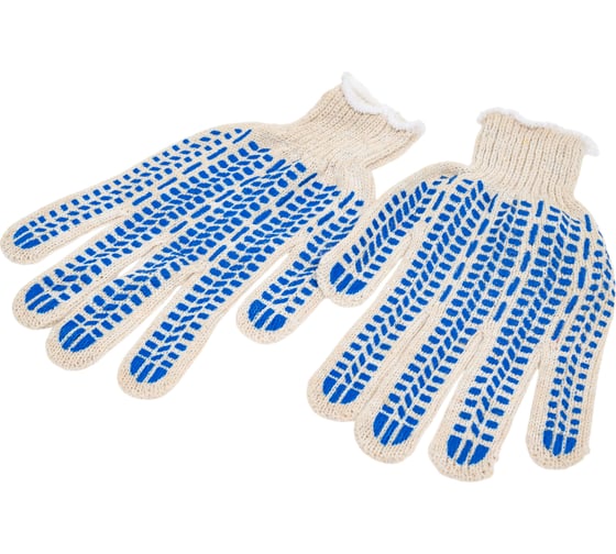 Изображение товара Хлопчатобумажные перчатки STARTUL Протектор, с ПВХ точечным покрытием, р..9 ST7197