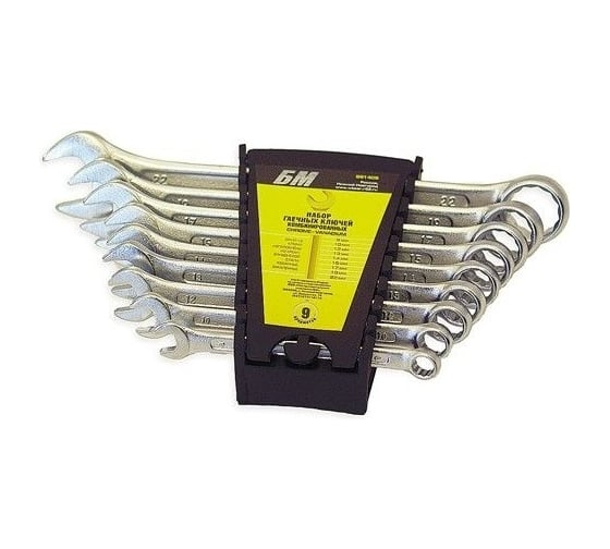 Изображение товара Набор ключей БМ КГК 6-22 мм 12 предметов в пластиковом холдере CrV 981412