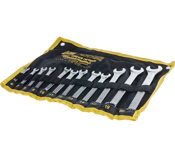 Изображение товара Набор ключей БМ КГК 8-27 мм 12 предметов тетроновая сумка CrV 974412